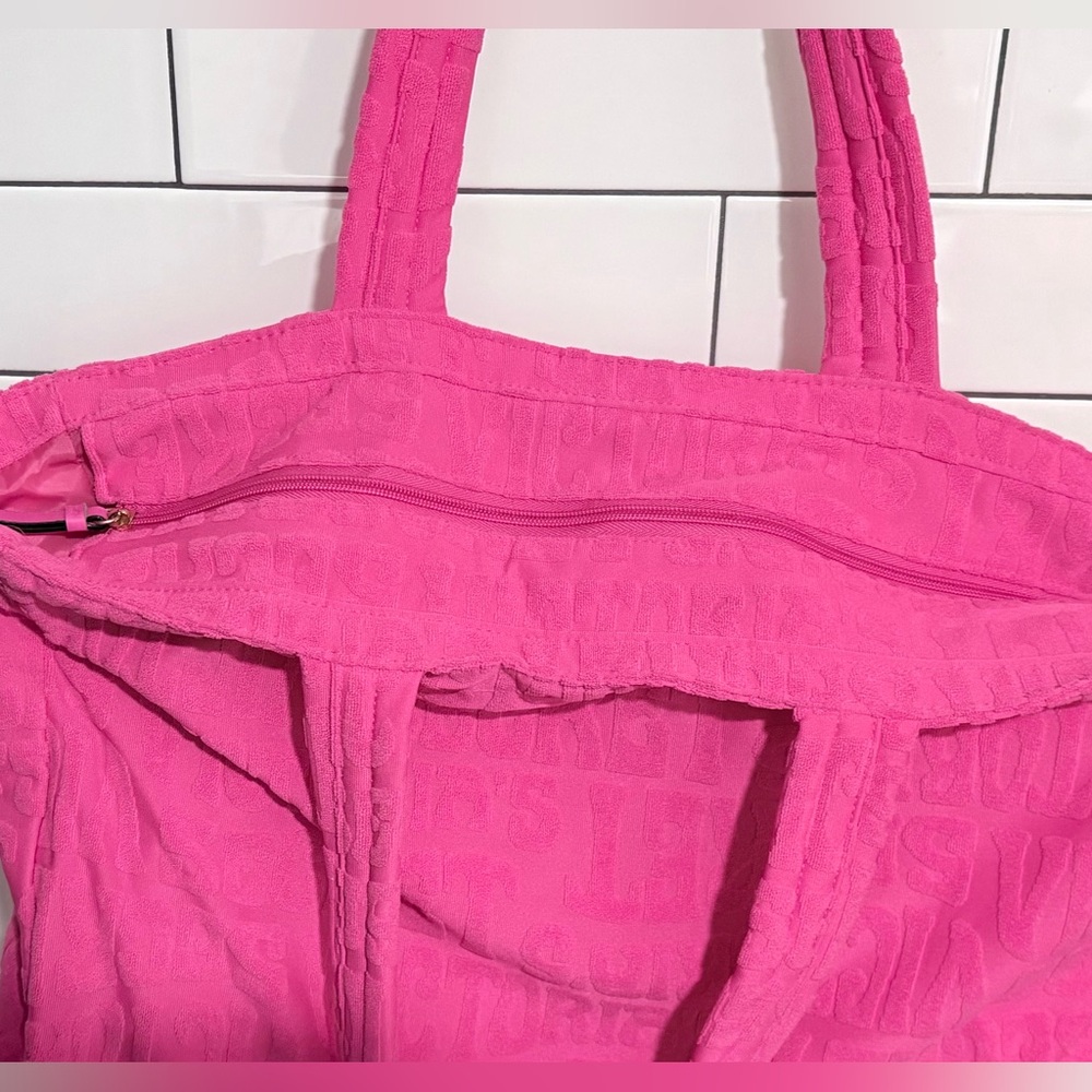 Stylish Victoria’s Secret Pink Terry Tote Bag - Picture 5 of 6